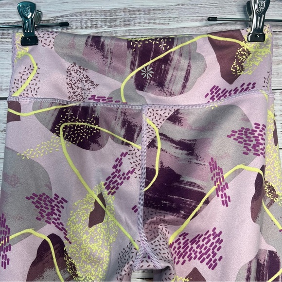 Athleta Girl XL High Rise Chit Chat Tight Purple Yellow - Picture 4 of 9